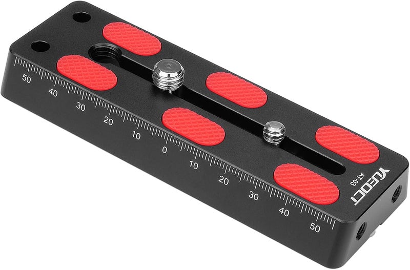 Yueoct 120mm/4.72" Telescope Rail Bar Vixen Style Dovetail Mounting Plate, with 1/4" 3/8" D Ring Camera Screw for Telescope Saddle Mount Base OTA Equatorial Head Tripod Adapter Sky Astrophotography - Image 1